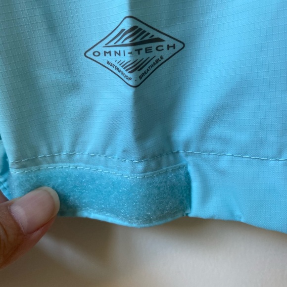 Columbia Aqua Blue Rain Jacket Girl Size 7/8 - Picture 5 of 8